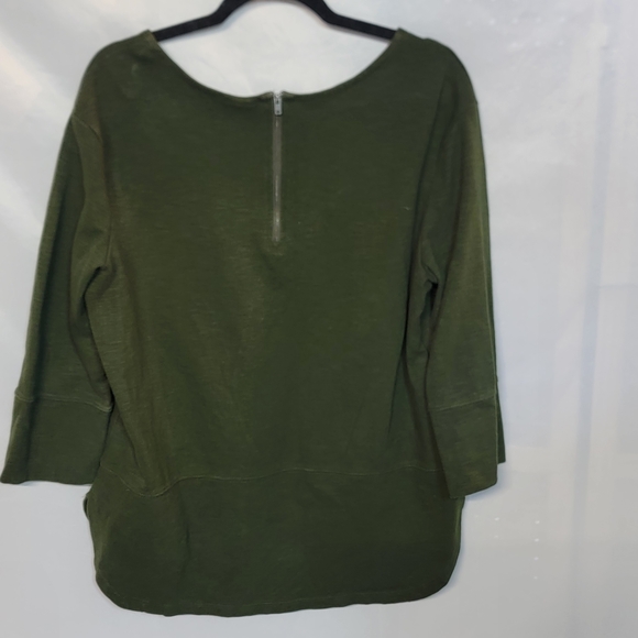 Merona Olive Green Women's Scoop Neck Tunic - Picture 2 of 13